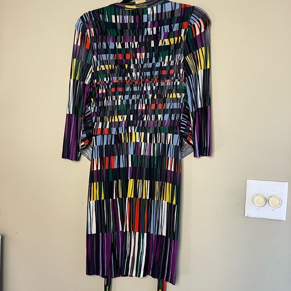 BCBGMaxazria Adele Wrap Multicolor Dress - Picture 13 of 16